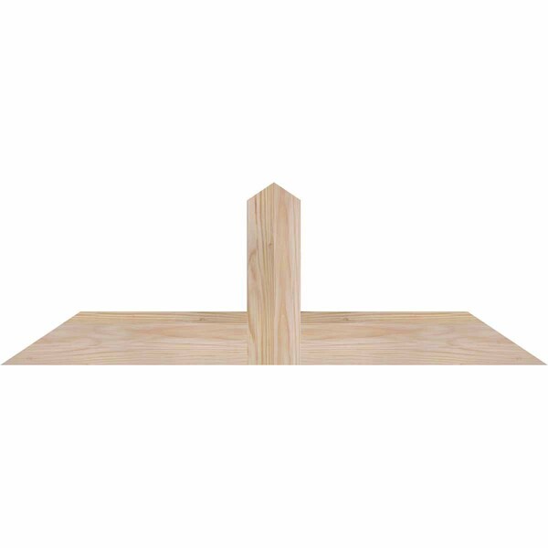 Ekena Millwork Portland Smooth Timber Gable Bracket, Douglas Fir, 36"W x 12"H x 1 1/2"D x 3 1/2"F, 8/12 Pitch GBW036X12X0204POR00SDF - main
